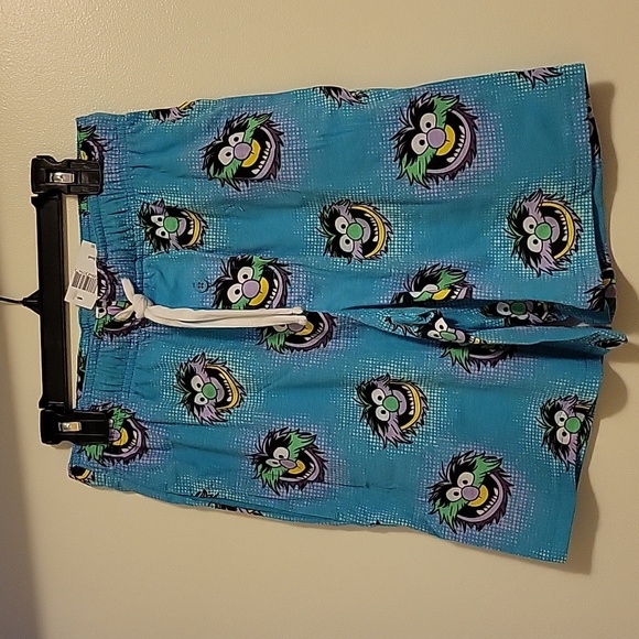 NWT: Disney Parks Mens/Unisex Muppets Animal Drawstring Pajama Shorts - Picture 1 of 10